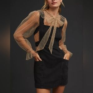 Pilcro Denim Overall Mini Skirt